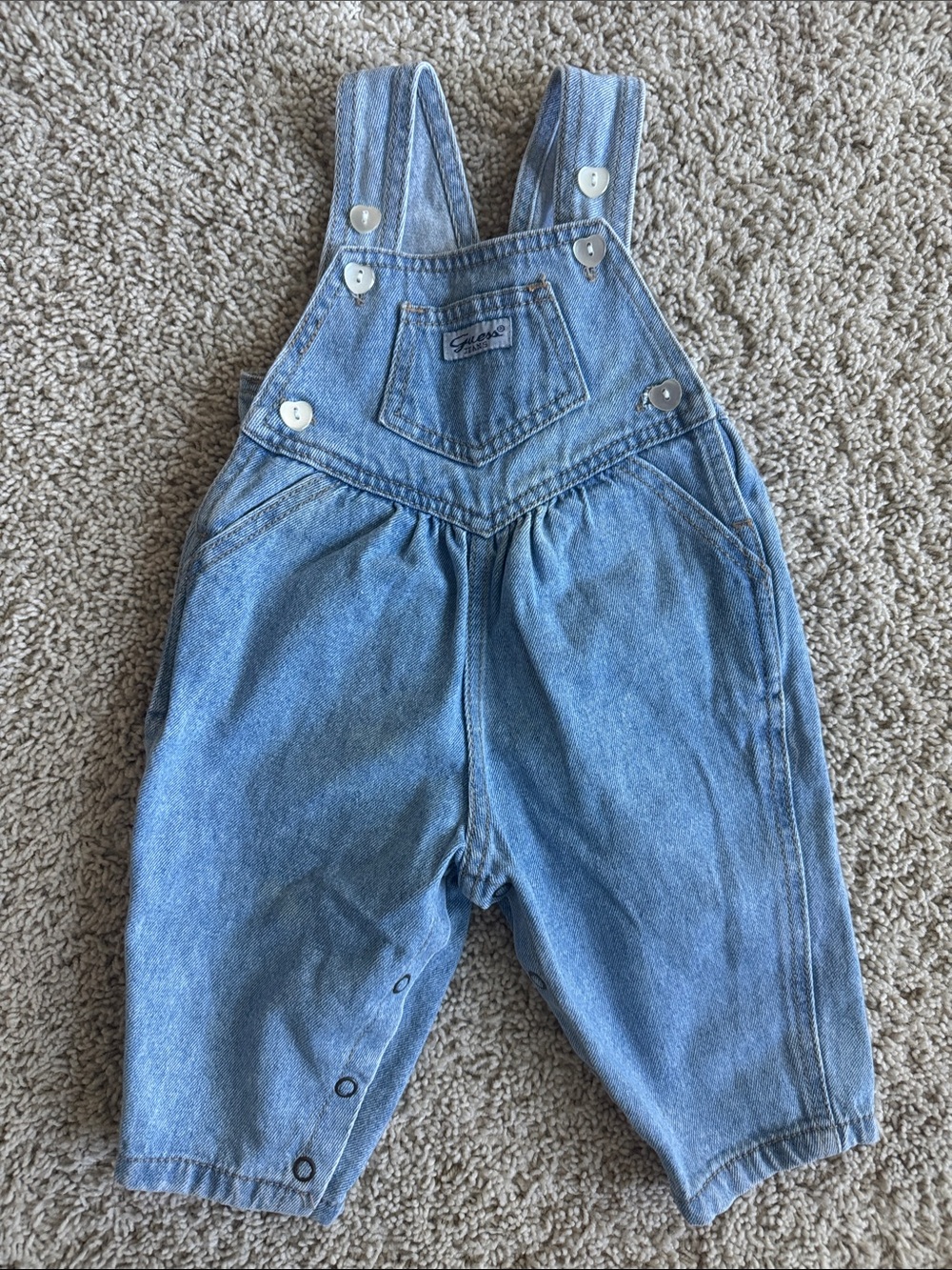 Guess Light Blue Denim Kids Overalls